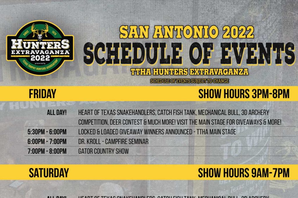 hunters-extravaganza-2022-san-antonio-schedule-of-events