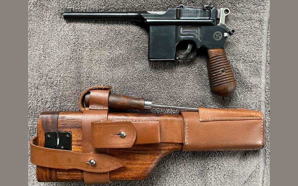 Excellent 9mm Navy Arms Tu-711 C96 Mauser Broomhandle with Stock/Holster - GunBroker.com