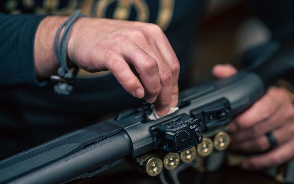 cleaning the Beretta_A300_Ultima_Patrol_ 