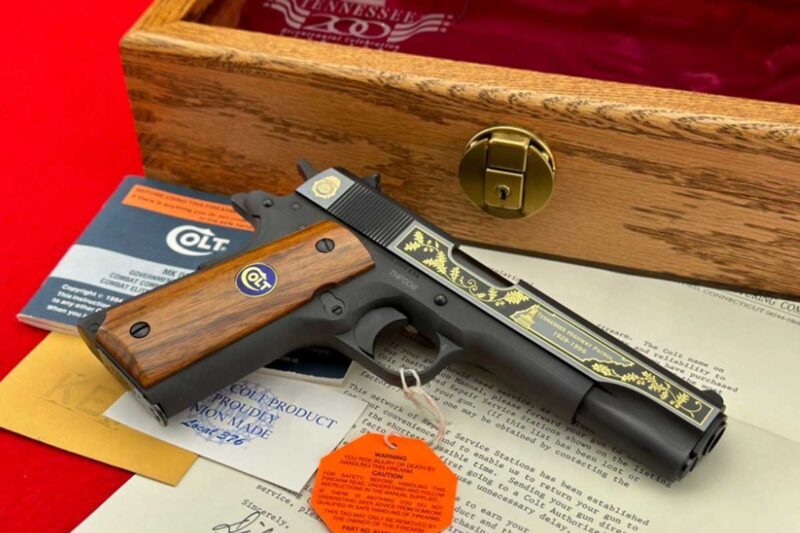 Rare 1996 Colt 1911 "Tennessee Highway Patrol" Factory Engraved, Serial Number 8 - GunBroker.com 