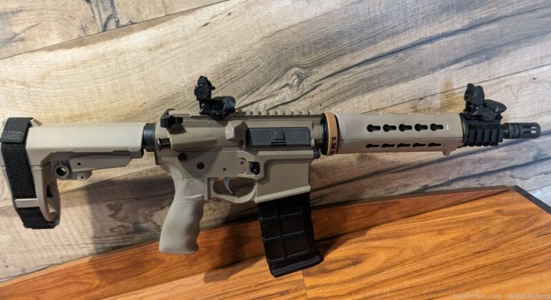 GunBroker.com Item 1029499719, New Desert Tan AR-15 Pistol 10.5" Barrel, 5.56 NATO, No Reserve was sold on 1/15/2024