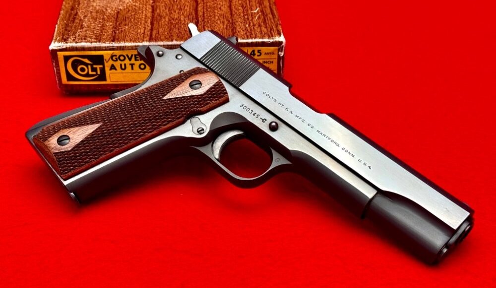 GunBroker.com Item 1037876143, Rare 1966 Colt Government 1911 .45ACP Blue Finish w/Original Box Collector was sold on 3/10/2024