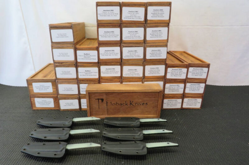 GunBroker.com Item #1053188947. PENNY! LOT OF 42 JAKE HOBACK KNIVES RADFORD KWAIBACK SUMO GOLIATH SUMMIT was sold on 6/16/2024