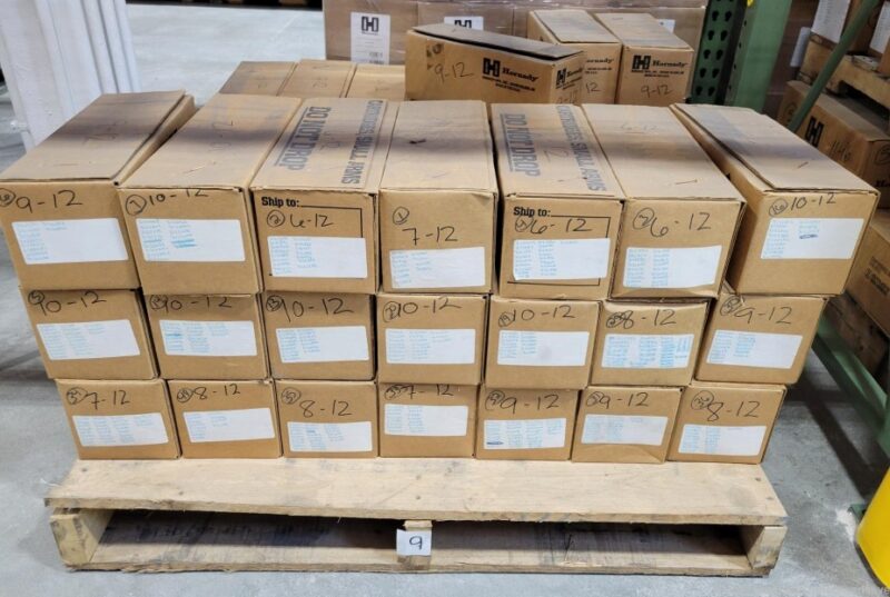 HORNADY AMMUNITION MYSTERY PALLET, MULTIPLE LOTS AND CALIBERS