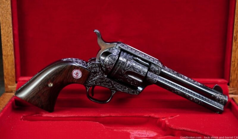 GunBroker Item #1058322573, Factory Engraved Colt 2nd Gen Single Action Army .45 LC 4.75" Revolver C&R was sold for $22,150.00 on 8/18/2024