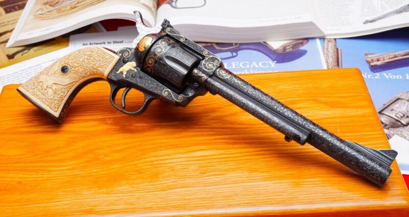 GunBroker Item #1059402344, GRAIL 1970 Colt New Frontier SAA .45 Colt CLAUS WILLIG MASTER ENGRAVED. was sold for $19,113.00 on 8/05/2024