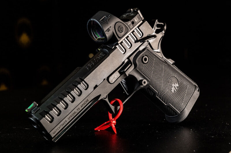 Watchtower Apache Commander Double Stack 1911 9mm Pistol with Trijicon optics