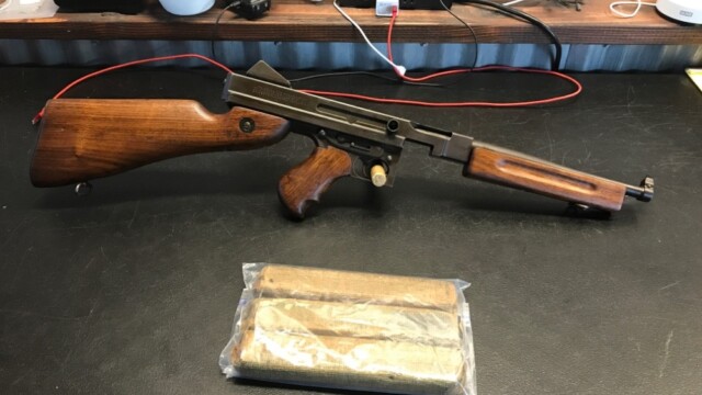 TRANSFERABLE AUTO ORDNANCE M1A1 THOMPSON MACHINE GUN .45 ACP S MARKED