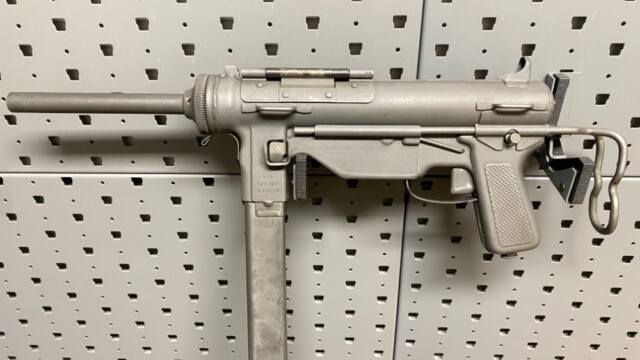 PRE-86 DEALER SAMPLE GM GUIDE LAMP M3A1 GREASE GUN M3 A1 45 ACP EFORM-3